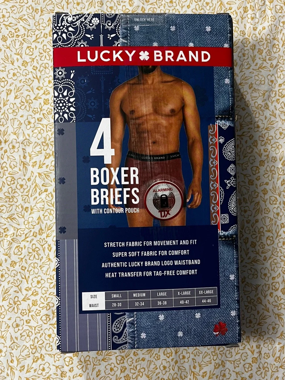 Lucky Brand Men's  4-Essential Soft Boxer Briefs Medium  (32-34)